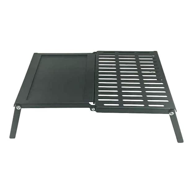 StarBBQ 11.5 in. Portable Fold-Out Camper Griller and Griddle Combo