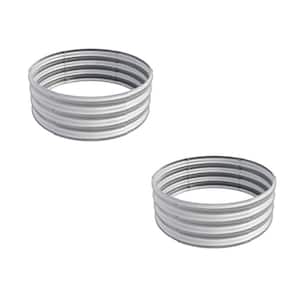 Outdoor Metal Raised Garden Bed-Decorative Planter Box for Vegetables & Flowers, Open Bottom Design,Gardening Box(2 Pcs)