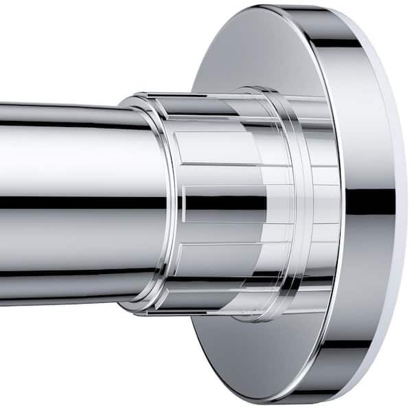 26 in. to 76 in. Stainless Steel Adjustable Tension Shower Curtain Rod in Silver, No Drill, Non Slip, Anti Rust