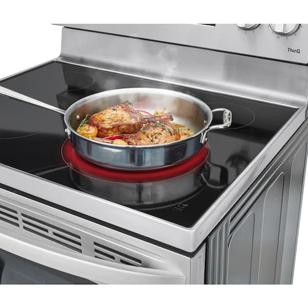 30 in. 6.3 cu. ft. Smart Wi-Fi Enabled Fan Convection Electric Range Oven with AirFry and EasyClean in. Stainless Steel