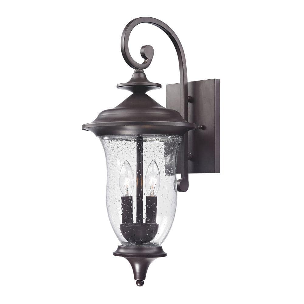 Titan Lighting Trinity 2-Light Outdoor Oil Rubbed Bronze Sconce TN ...