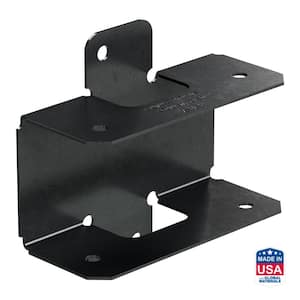 Outdoor Accents ZMAX, Black Powder-Coated Rigid Tie Rail Connector for 2 x Joist/Post