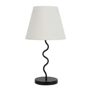 18 in. Metal Table Lamp Black