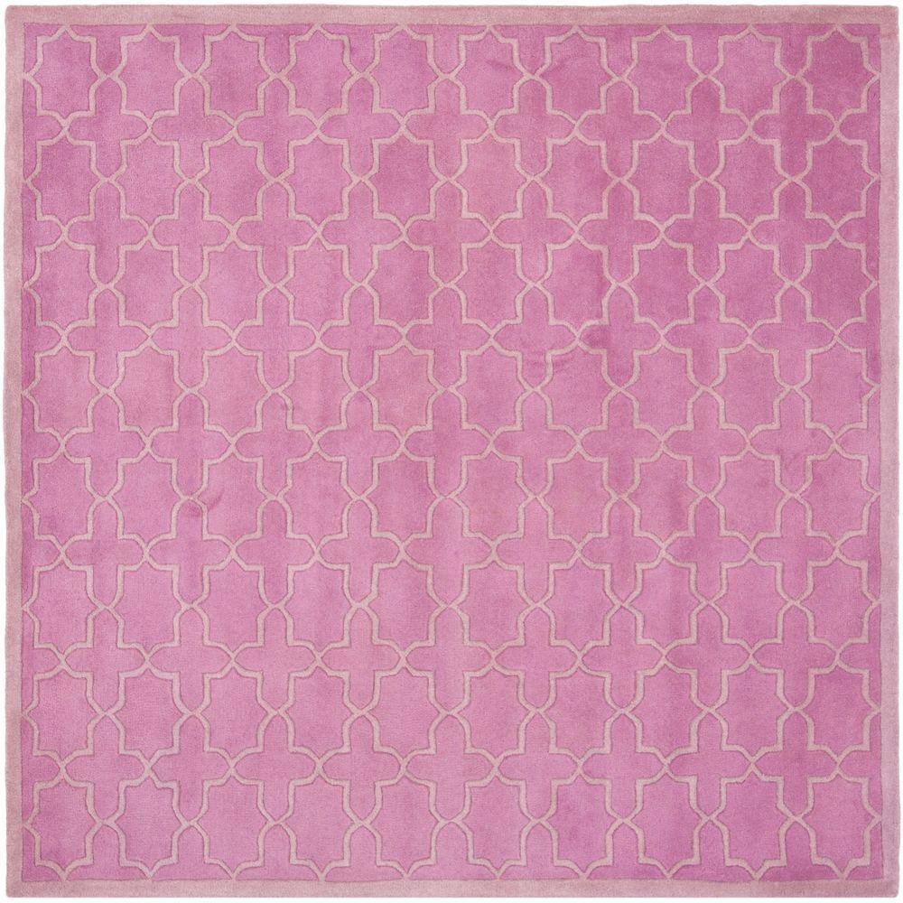 SAFAVIEH Chatham Pink 7 ft. x 7 ft. Square Area Rug CHT937D-7SQ - The ...