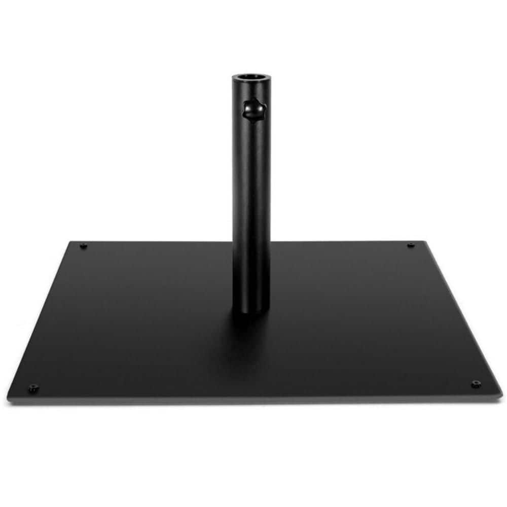 flat patio umbrella base 95 lb. Steel Plate with Wheels Secure your outdoor umbrella with confidence using the US Weight 75 lb 130LB Round Galvanized Umbrella Base-