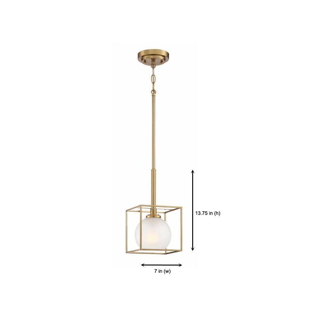 Gold Glass Mini Pendant Light with Globe Shade
