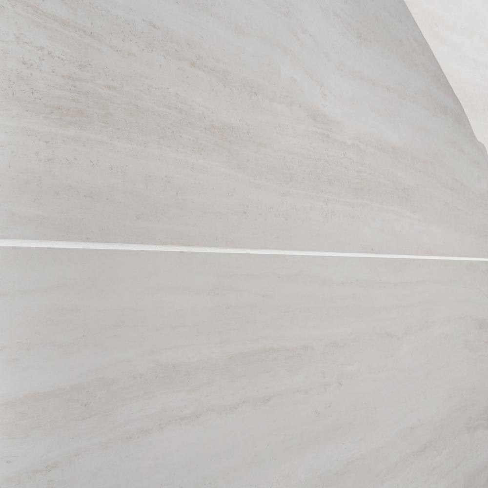 Atlanta Large Format White Polished Porcelain Floor and Wall Tile