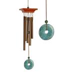 Signature Collection, Woodstock Turquoise Chime, Mini 13 in. Bronze Wind Chime