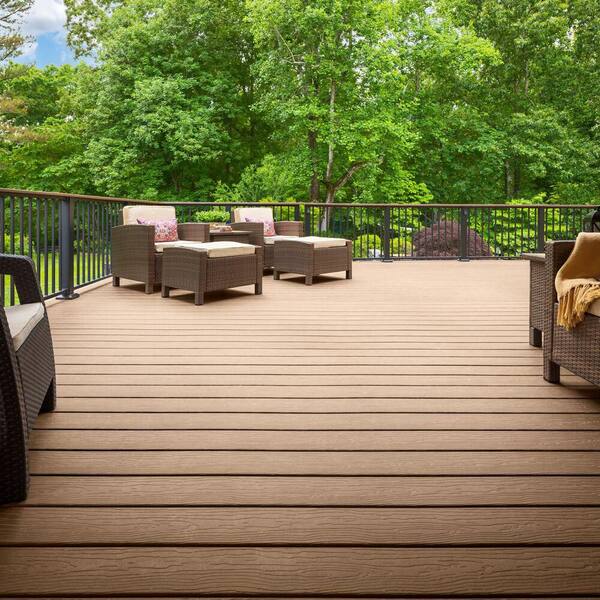 Vision CoolDeck Cold Brew 1 in. x 5.4 in. x 16 ft. Solid Edge Capped Composite Decking 10-Piece H-Pack