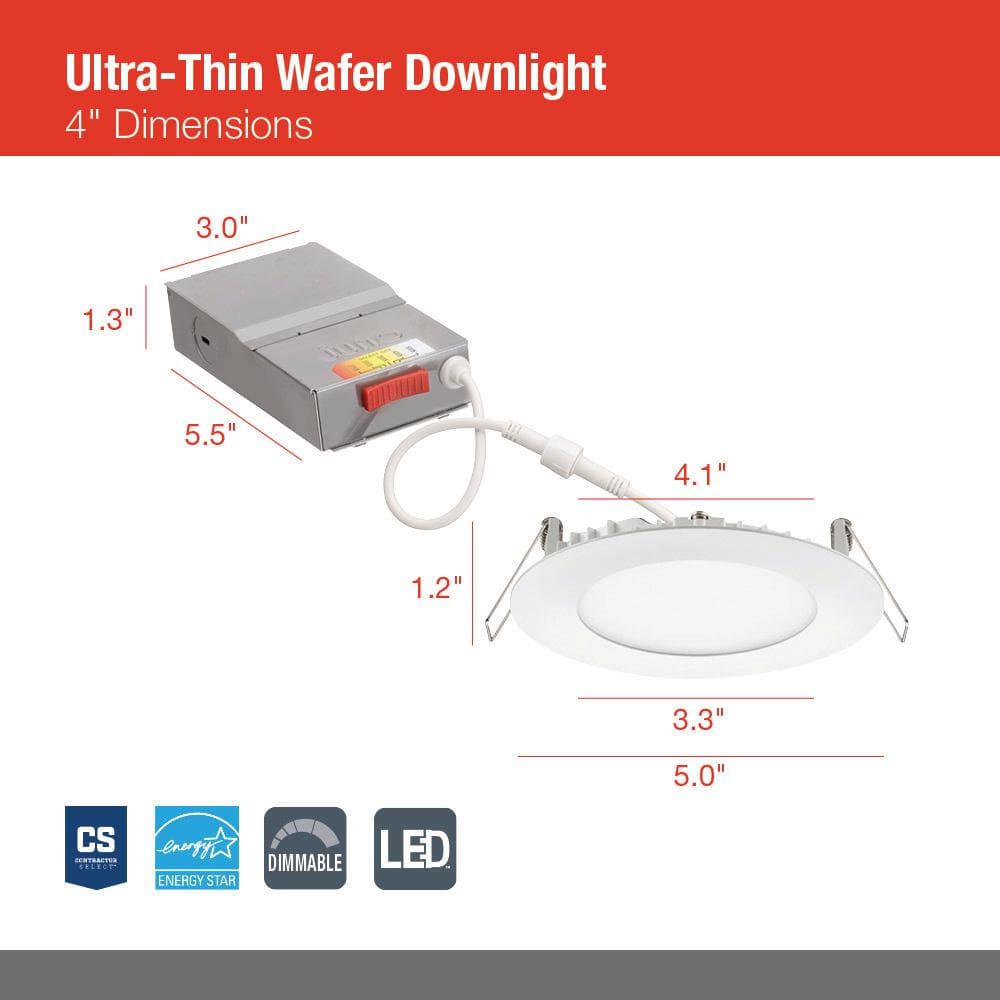 5'' White Aluminum Switchable LED Downlight for Indoor/Outdoor