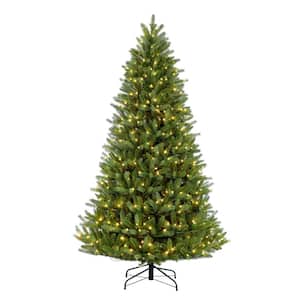 9 ft. Pre-Lit Incandescent Glacier Fir Artificial Christmas Tree with 1000 UL-Listed Clear Lights