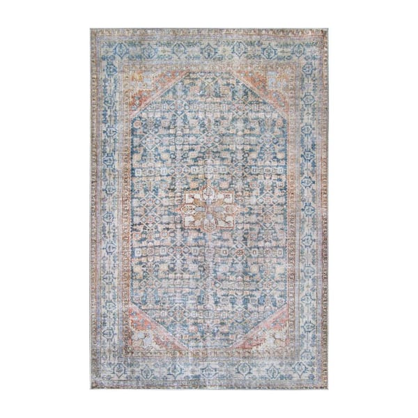 SUPERIOR Adelia Latte 7 ft. 6 in. x 9 ft. 6 in. Traditional Oriental Medallion Area Rug