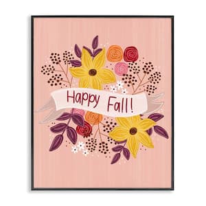 Celebrate Floral Fall by Emily Cromwell Black Framed Nature Giclee Art Print 30 in. x 24 in.