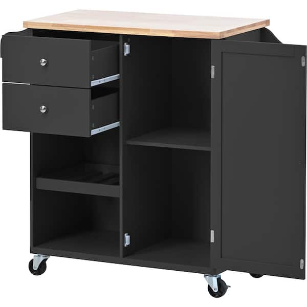 Unbranded 41.3 in. W x 15.7 in. D x 37 in. H Bathroom Black Linen Cabinet