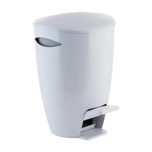 Bath Bliss 8 Liter Acrylic Wastebasket | Weighted Swing Top Lid | Small  Trash Can | Waste Bin | Garbage Container | Contemporary Design | Bathroom  