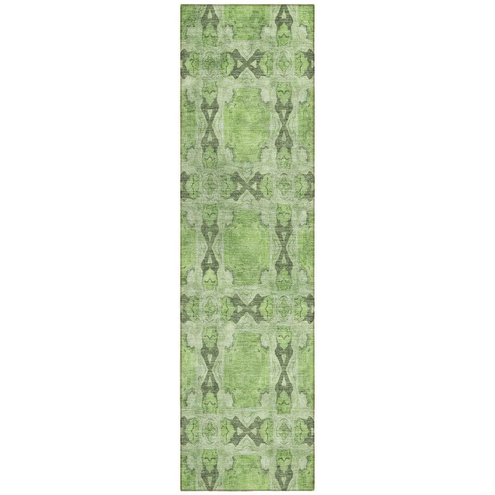 Green 2 ft. x 8 ft. Woven Floral;Medallion Runner Indoor/Outdoor Area Rug price history on PriceWatchPro