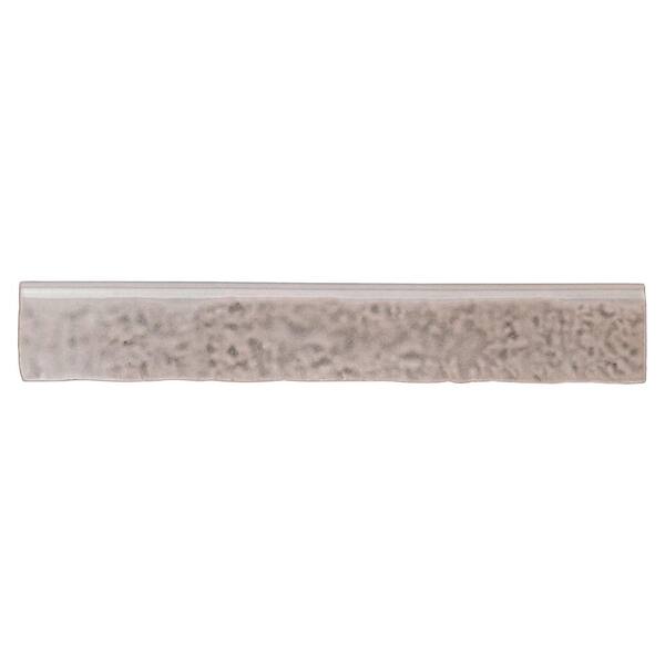 thumbnail image 2 of Squarefeet Depot 1.5x12 Bullnose Gray Crackled Ceramic Trim Molding – For Wall/Floor Accent, Bathroom, Kitchen 2 of 5