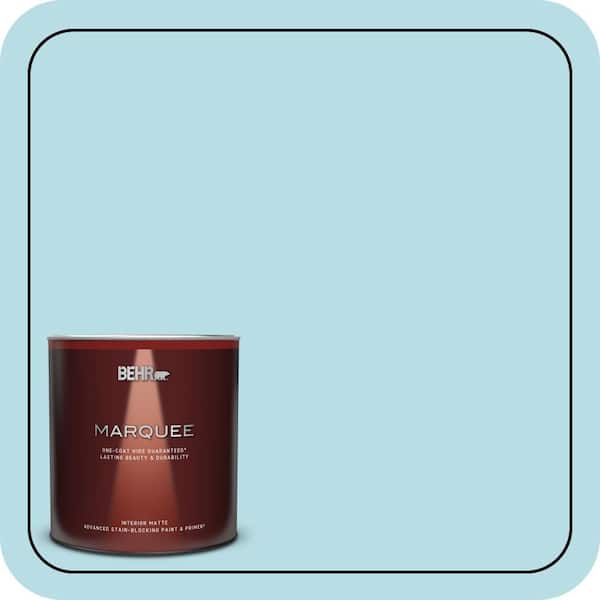 BEHR MARQUEE 1 qt. #M470-2 Basin Blue Matte Interior Paint & Primer