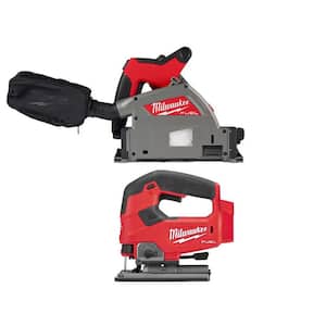 M18 FUEL 18V Lithium-Ion Cordless Brushless 6-1/2 in. Plunge Cut Track Saw w/Jig Saw