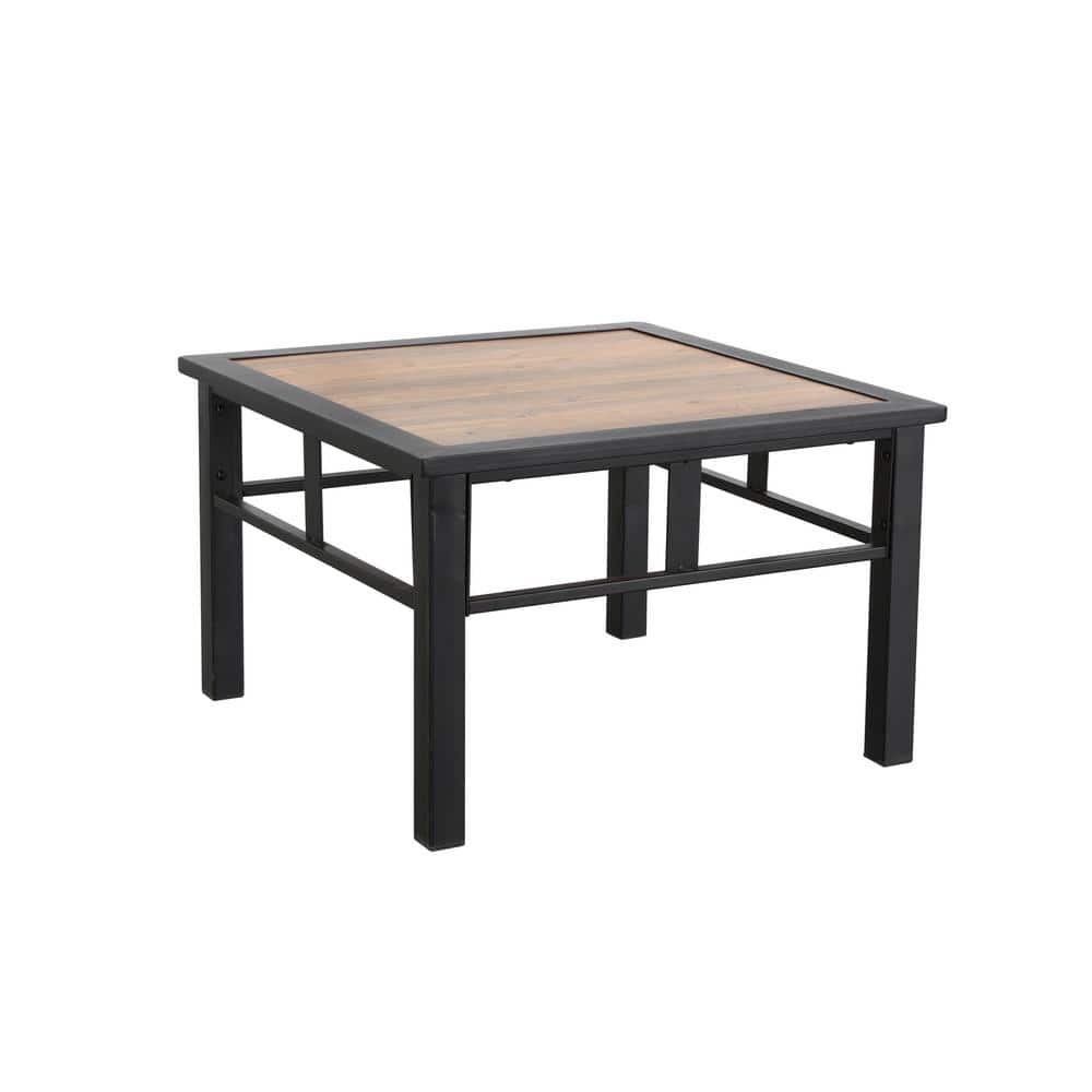 TOP SPACE Brown Metal Outdoor Side Table