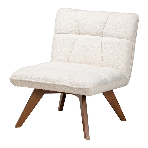 Baxton Studio Darielle White and Walnut Brown Chair 228 12963 HD