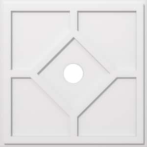 1 in. P X 10-1/2 in. C X 30 in. OD X 4 in. ID Embry Architectural Grade PVC Contemporary Ceiling Medallion
