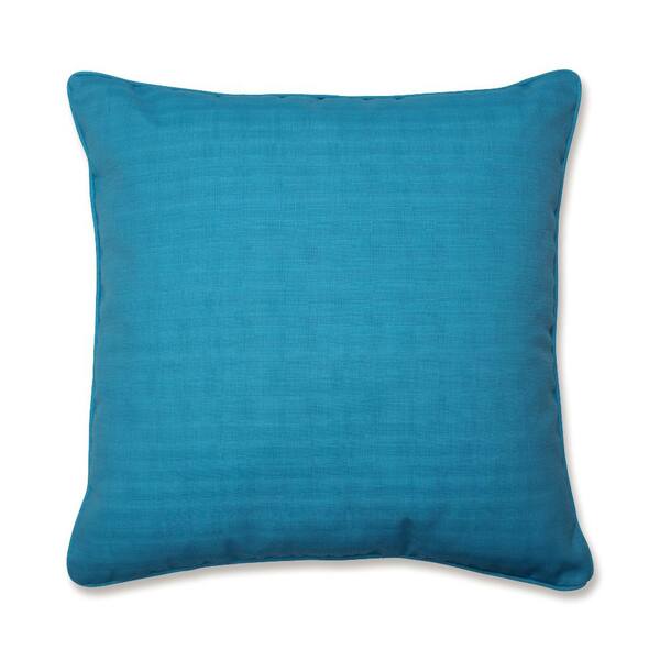 Pillow Perfect Solid Blue Square Outdoor Square Throw Pillow 577999 ...