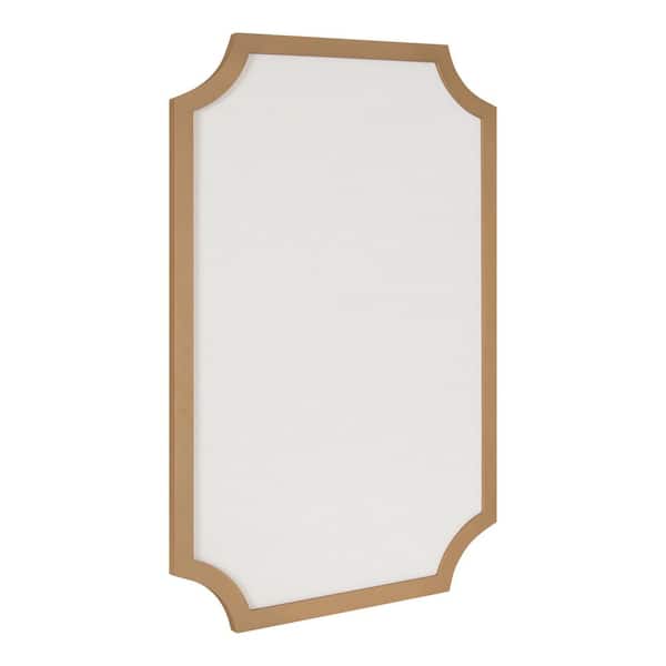 Kate and Laurel Holbrook Gold Fabric Memo Board