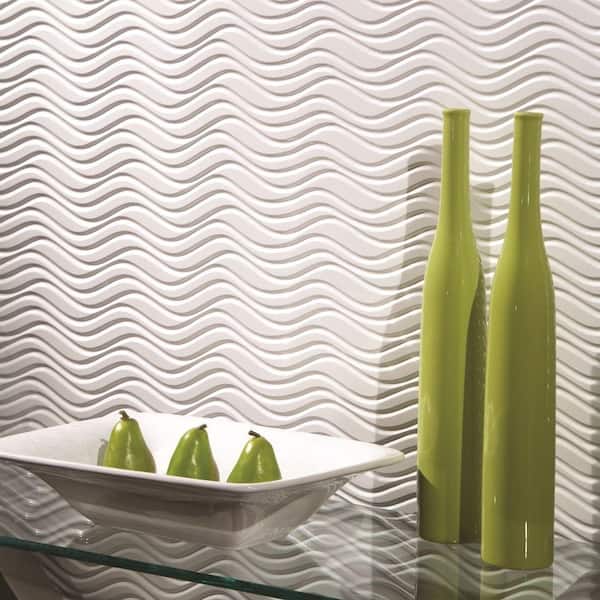 Fasade Current Horizontal 96 in. x 48 in. Decorative Wall Panel in Argent Bronze