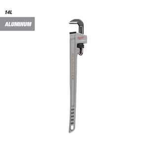 14 in. Aluminum Pipe Wrench with Power Length Handle