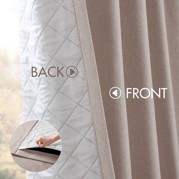 Madison Park Karien 100% Blackout Curtains - 52x108 Inch, Thermal Insulated, Noise Reducing Pair