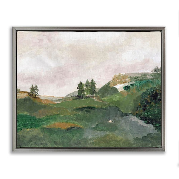 Stupell Industries View From Grandma's Window by Nikita Jariwala Gray Floater Frame Nature Graphic Art Print 17 in. x 21 in.