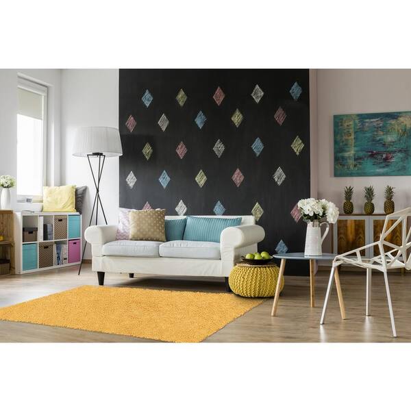 Shag Yellow 20x24 Shagadelic Chenille Twist Heart Rug Shag Yellow 20x24 Shagadelic Chenille Twist Heart Rug
