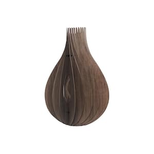 Acorus 19.75 in. Walnut Wood Ceiling Pendant/Table Lamp
