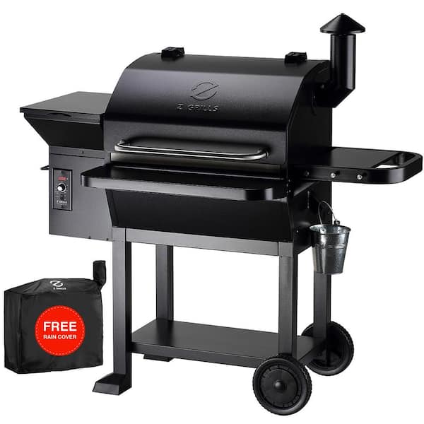 Z GRILLS 1060 sq. in. Wood Pellet Grill and Smoker PID 2.0 in Black