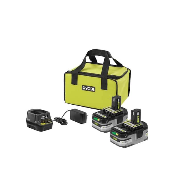 18-Volt ONE+ LITHIUM+ HP 3.0 Ah Battery (2-Pack) Starter Kit with Charger and Bag 18-Volt ONE+ LITHIUM+ HP 3.0 Ah Battery (2-Pack) Starter Kit with Charger and Bag