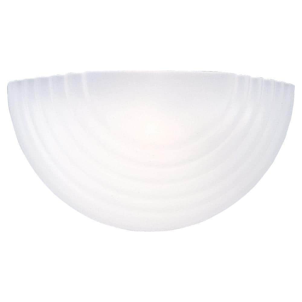 10 in. 1-Light White Modern Transitional Wall Bath Sconce with Stepped Sati