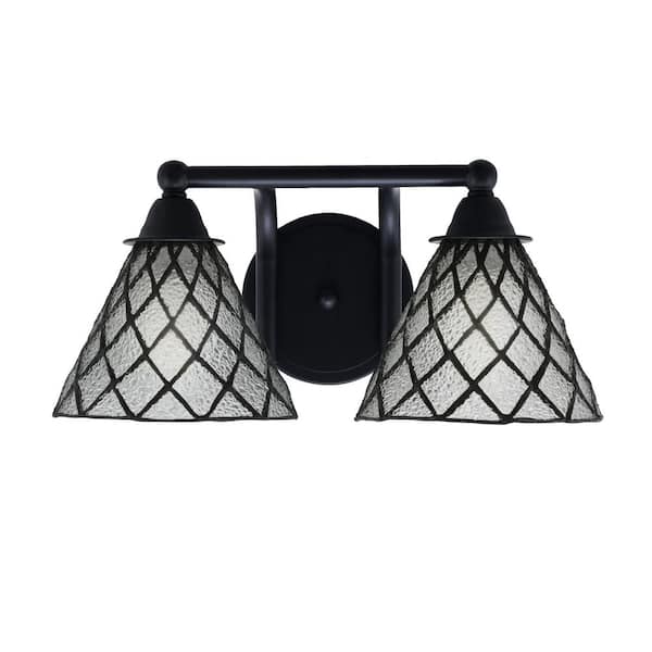 Unbranded Madison 8 in. 2-Light Matte Black Vanity Light