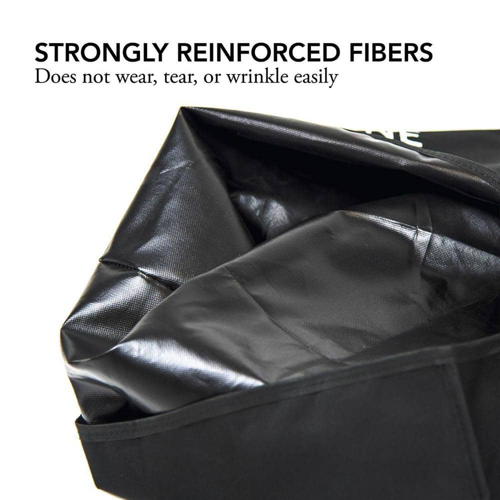 Black Water Resistant Polyester Double Burner Cover