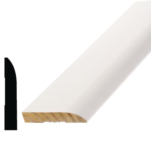 Alexandria Moulding WM 713 9/16 in. x 3-1/4 in. Primed Finger Jointed Pine Base Moulding Pro-Pack (10-Piece)