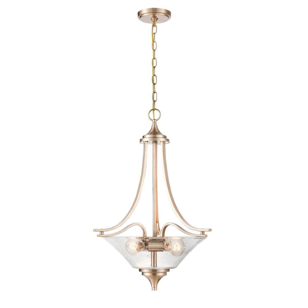 Modern Gold Glass Bowl Pendant Light, 26.5" Tall