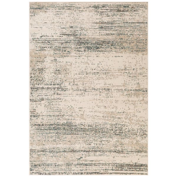 Amer Rugs Alpine 10 x 14 Ivory Striped Pattern Area Rug for High Traffic Living Room Dining Room Bedroom