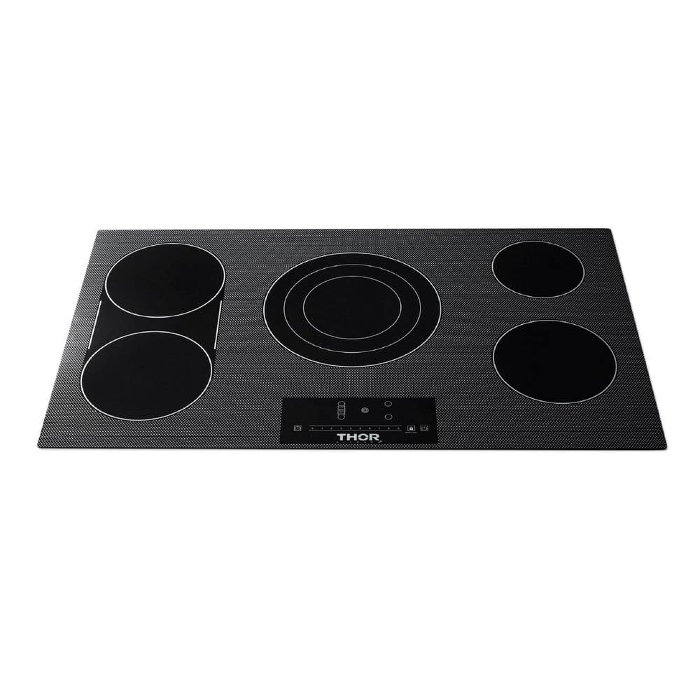 Thor Kitchen 36 in. Radiant Electric Cooktop in Black with 5 Elements including Tri-Ring Element