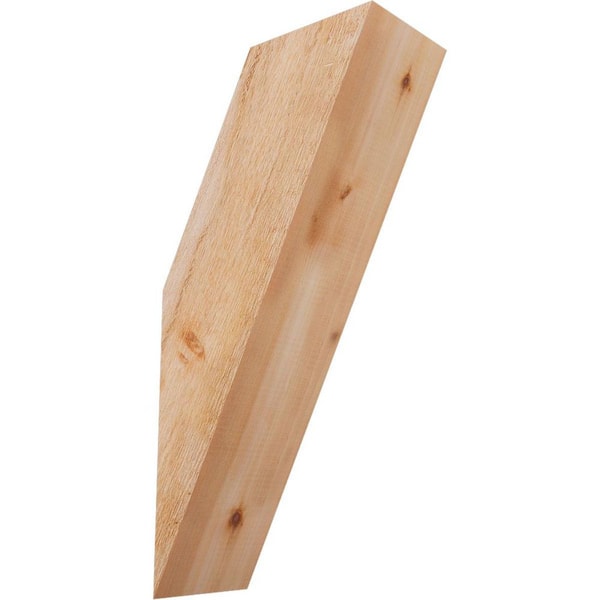Ekena Millwork 6"W x 12"D x 24"H Traditional Rough Sawn Knee Brace, Western Red Cedar