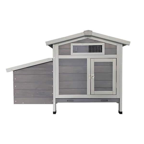 Outdoor Free-Range Wooden Chicken Coop with Asphalt Roof, Leak