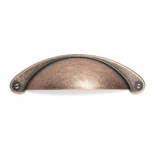 Sorbonne Collection 3 in. (76 mm) Antique Copper Traditional Cabinet Cup Pull