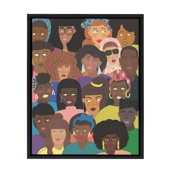 Sylvie "Black People United in. by Queenbe Monyei People Framed Art Print 24 in. x 18 in.