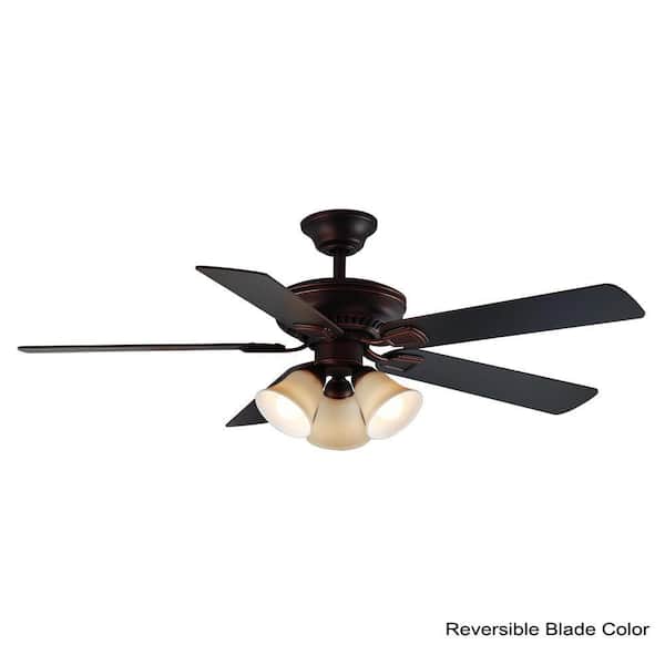 Hampton Bay Campbell 52 in. Indoor LED Mediterranean Bronze