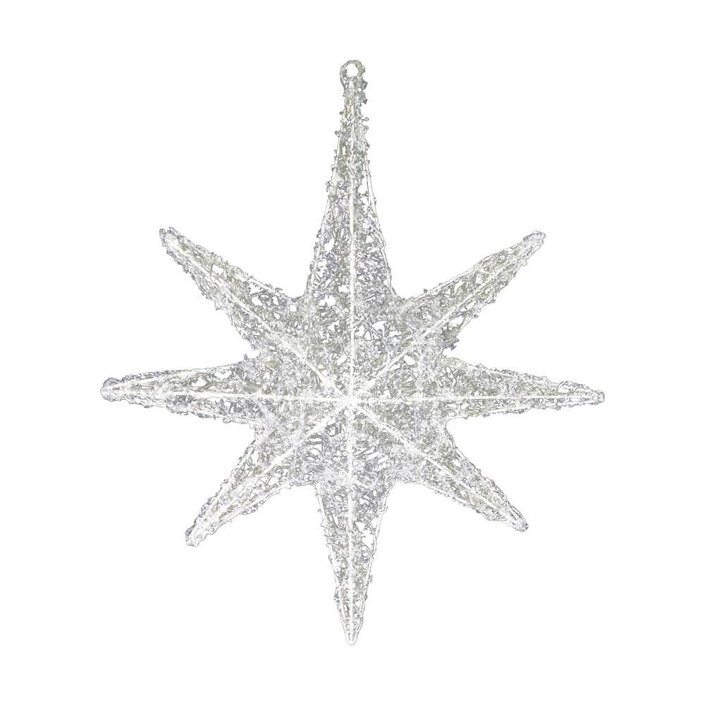 Alpine 3D Hanging Star Christmas Decor with LED Lights LOM207WT - The ...