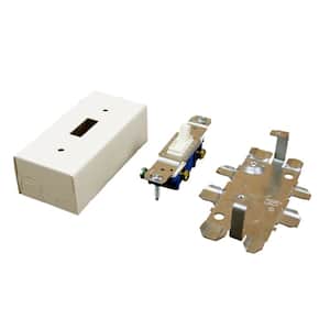 Wiremold 500 and 700 Series Metal Surface Raceway Switch Box, Ivory